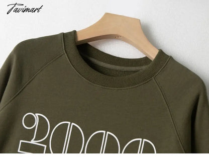 Letter Printed Sweatshirt Women Autumn Winter Long Sleeve Round Neck Elegant Pullover Pull Femme Fashion Hoodies Streetwear