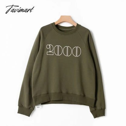 Letter Printed Sweatshirt Women Autumn Winter Long Sleeve Round Neck Elegant Pullover Pull Femme Fashion Hoodies Streetwear