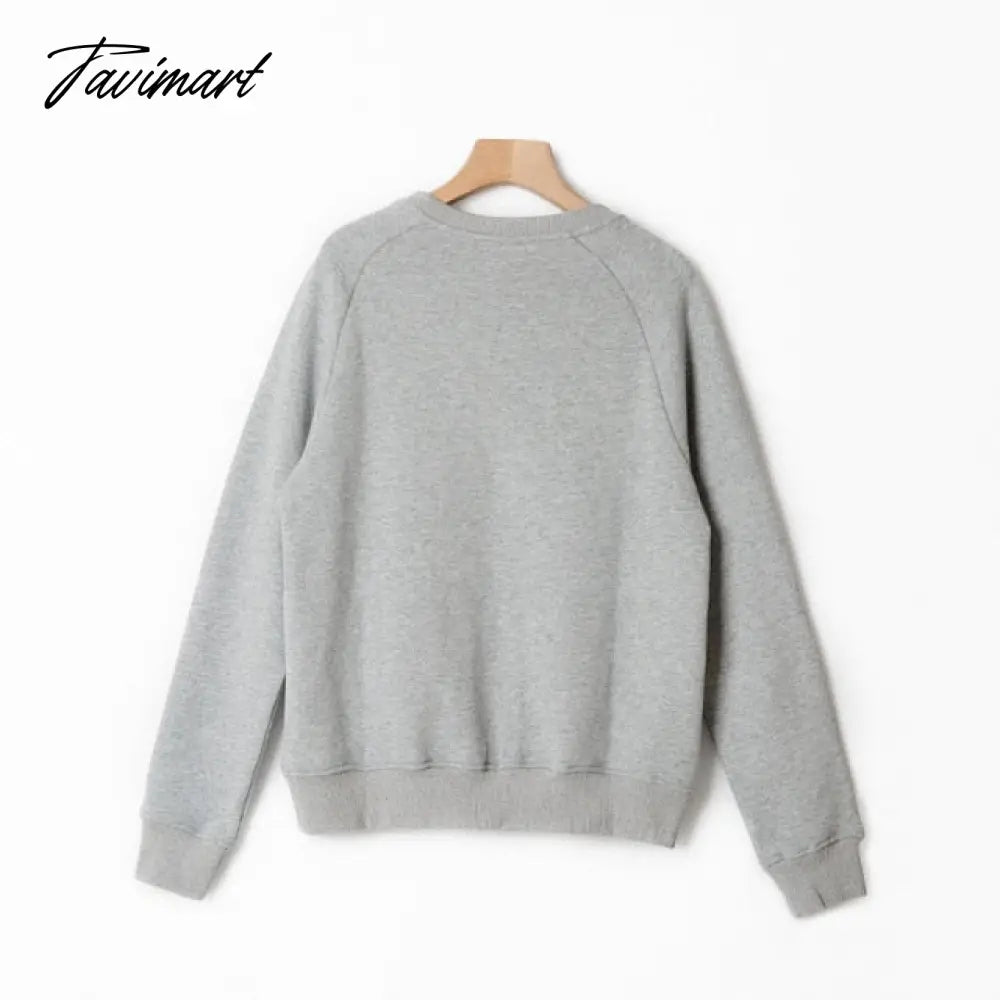Letter Printed Sweatshirt Women Autumn Winter Long Sleeve Round Neck Elegant Pullover Pull Femme Fashion Hoodies Streetwear