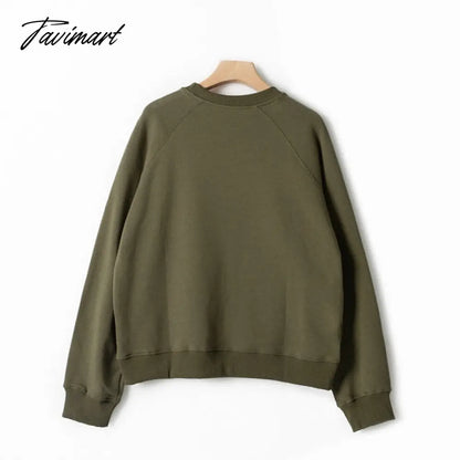 Letter Printed Sweatshirt Women Autumn Winter Long Sleeve Round Neck Elegant Pullover Pull Femme Fashion Hoodies Streetwear