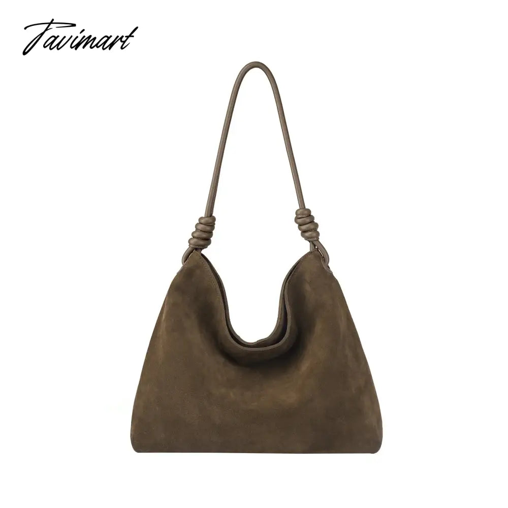 Light Luxury Retro Women's Bag Autumn and Winter New Top Suede High Capacity Tote Bag Shoulder Bag