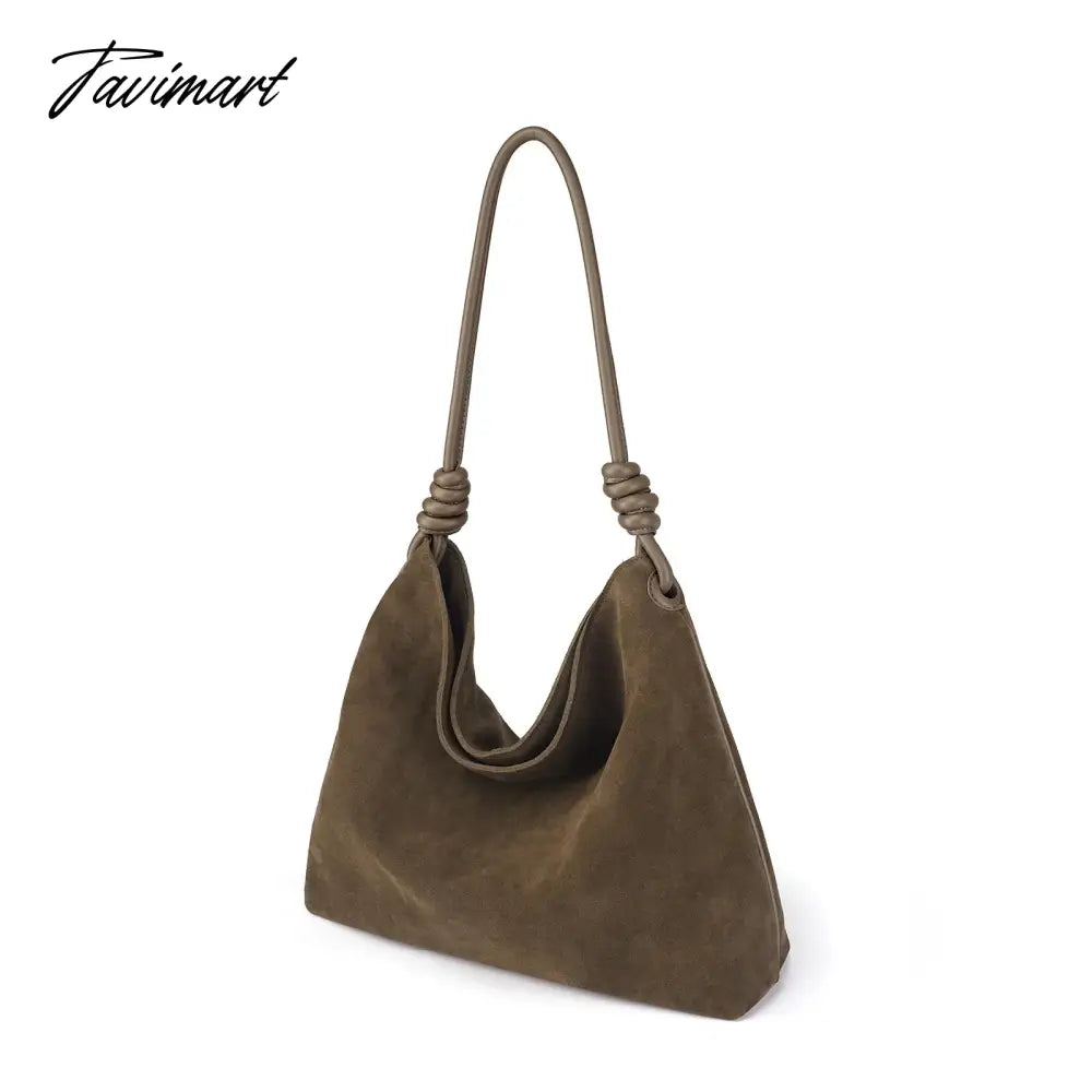 Light Luxury Retro Women's Bag Autumn and Winter New Top Suede High Capacity Tote Bag Shoulder Bag