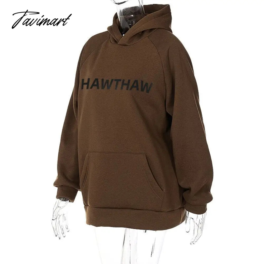 Loose Letter Printed Hooded Sweater Women Casual Sports With Pocket Sweater Pullover Autmn Female Loose Oversiaze Sweaters Tops