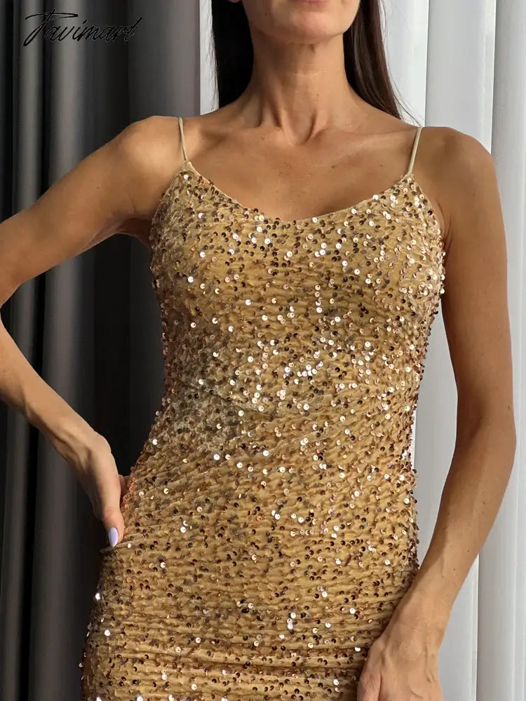 Maxi Long Sequin Dress Sexy Red Glitter Bodycon Wedding Guest Birthday Party Dresses Elegant Occasion Dress for Women