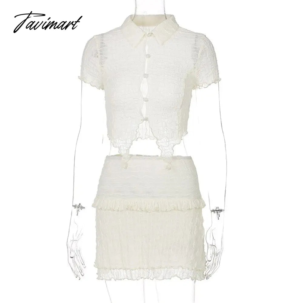 Mini Skirt See Through Skirt Two Peice Set Irregular Festival Outfit Sexy Two Piece Set Polyester Women's Suit 18-24 Skirt Sets