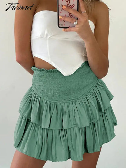 Mini Skirt Skort for Women Solid Outdoor Sex Skirt Folds Gyaru Clothes Sexy Summer Women's Clothing Pink Y2k Aesthetic Skirts