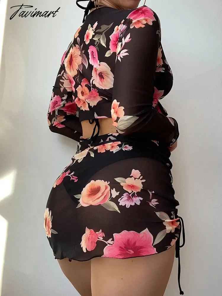 New 4 pieces Bikinis Women Swimwear Swimsuit Beach Skirt Bikini Set Cover Up Bathing Suit Swim Wear Biquini Female