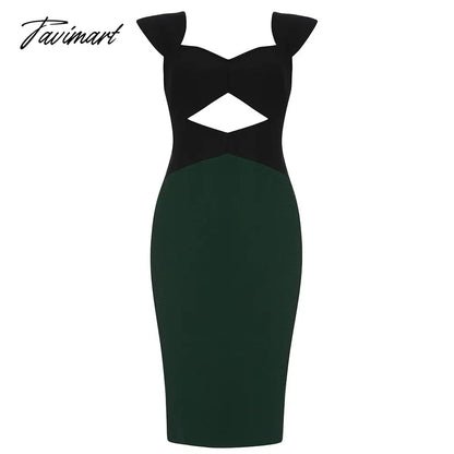 New Arrival Bodycon Bandages Dress Women Patchwork Sexy Spaghetti Strap Club Celebrity Party Elegant Clothes
