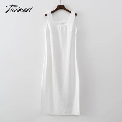 New Design Summer Women Solid Sleeveless Fashion Dress Split Tank Dress beach