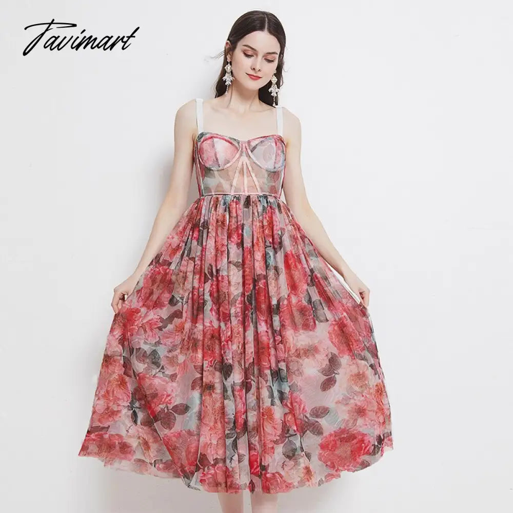 New Fashion Temperament Summer High-end Vacation Vestidos Women's V-neck Sexy Corset Midi Dress with Waist Strap GL080