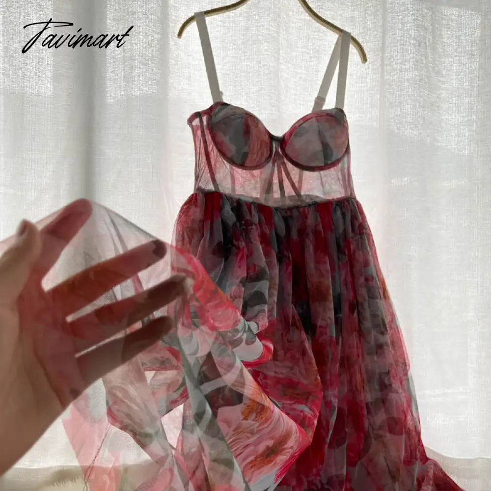 New Fashion Temperament Summer High-end Vacation Vestidos Women's V-neck Sexy Corset Midi Dress with Waist Strap GL080