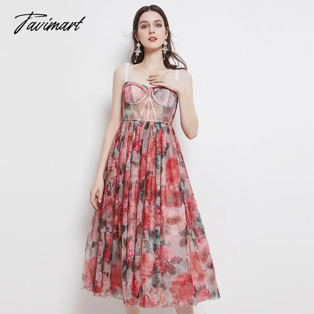 New Fashion Temperament Summer High-end Vacation Vestidos Women's V-neck Sexy Corset Midi Dress with Waist Strap GL080
