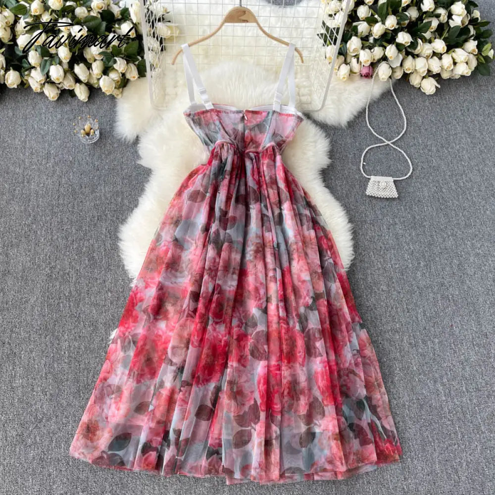 New Fashion Temperament Summer High-end Vacation Vestidos Women's V-neck Sexy Corset Midi Dress with Waist Strap GL080