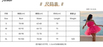 New Women's Dress Mesh Princess Pleated Off Shoulder Bow Dresses Mujer Vestido