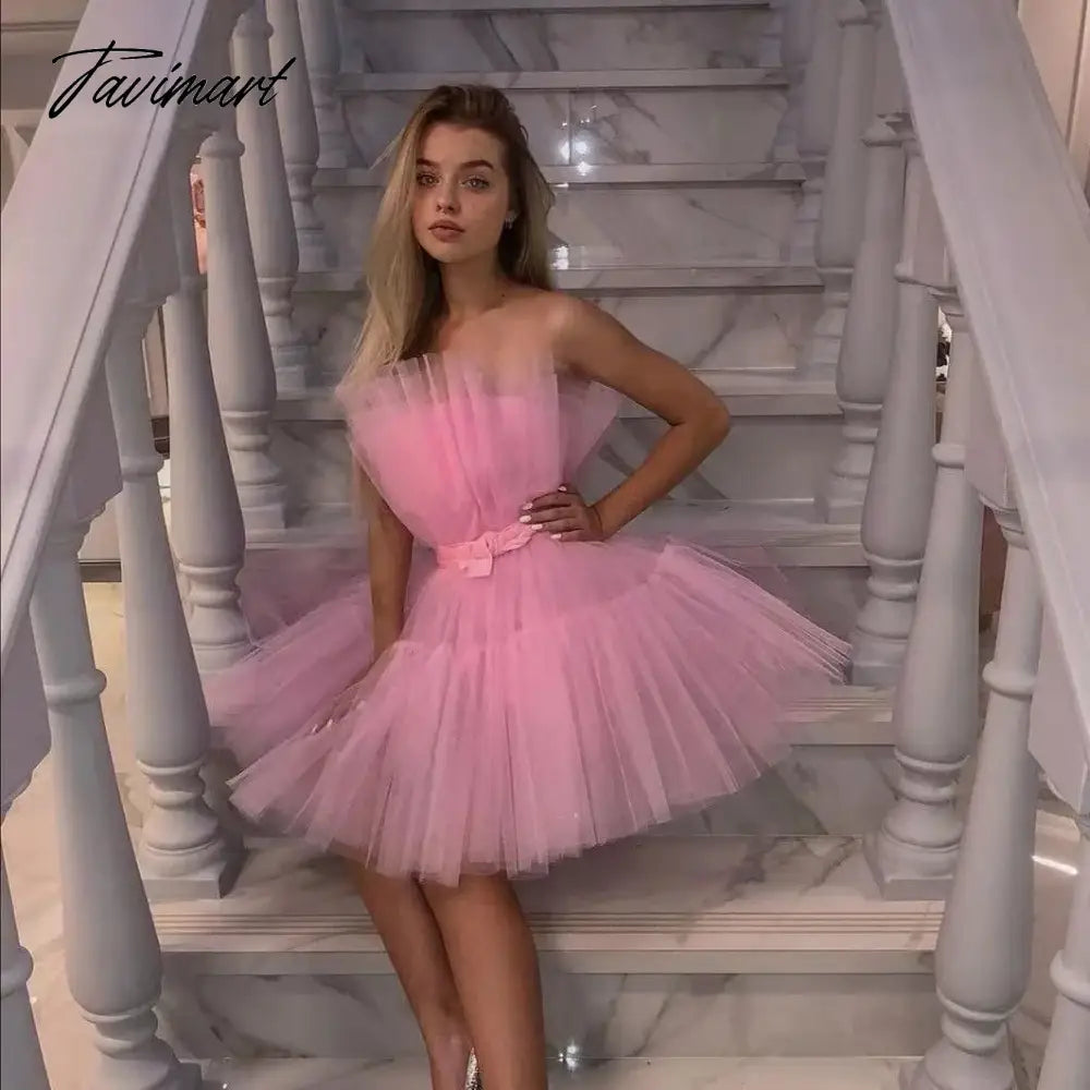 New Women's Dress Mesh Princess Pleated Off Shoulder Bow Dresses Mujer Vestido