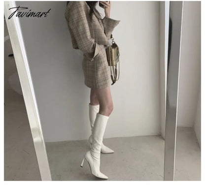 OL Office Women'S Suits Korean Chic Fashion Temperament Short Suit Jacket Skirt Two-Piece Suit Clothes For Fall Outwear