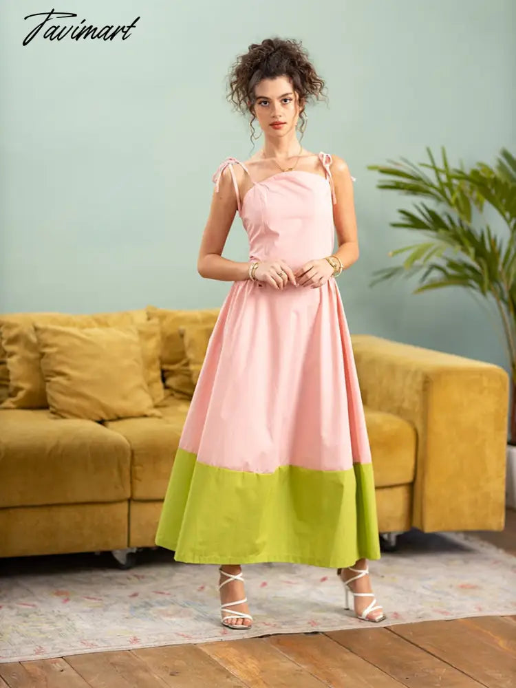 Pink Green Chiffon Sexy Slip Dress Sleeveless Summer Beach Long Women Dress Backless Bandage Elegant Maxi Dresses For Women