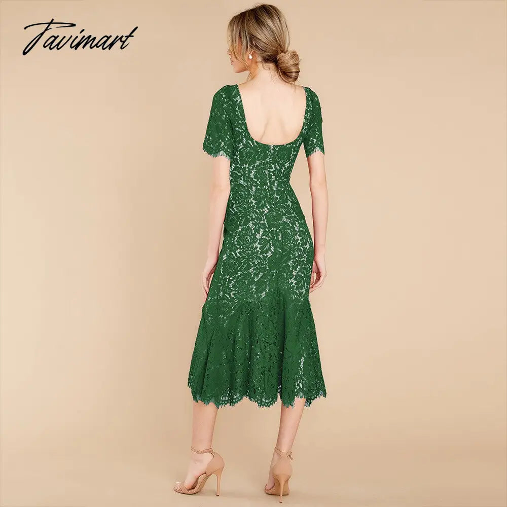 Plus Size Evening Dresses Mermaid O Neck Short Sleeve Lace Appliques Tulle Long Party Gown Robe Soiree Sexy Formal Dress