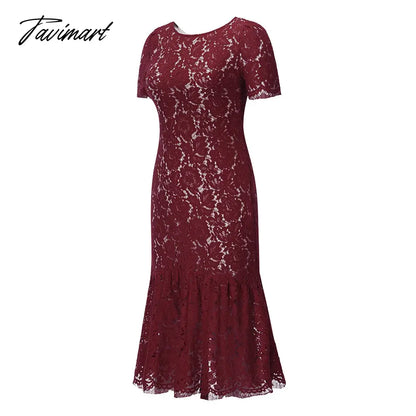Plus Size Evening Dresses Mermaid O Neck Short Sleeve Lace Appliques Tulle Long Party Gown Robe Soiree Sexy Formal Dress