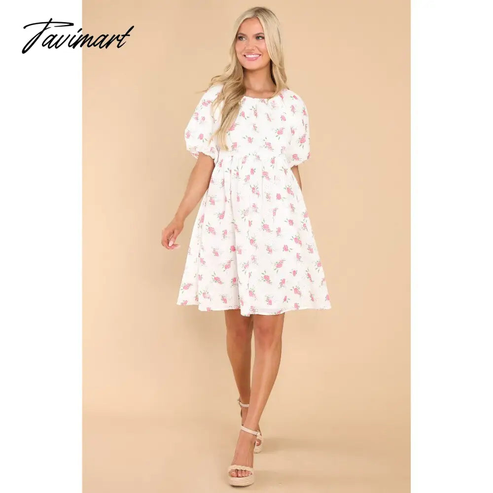 Printed Dress,Party Dresses Casual Dress Summer Women's Round Neck Printed Backless Lace Up Dress Suitable for Spring and Summer