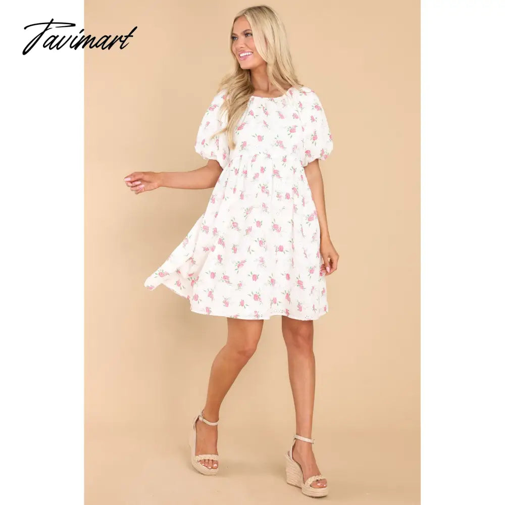 Printed Dress,Party Dresses Casual Dress Summer Women's Round Neck Printed Backless Lace Up Dress Suitable for Spring and Summer