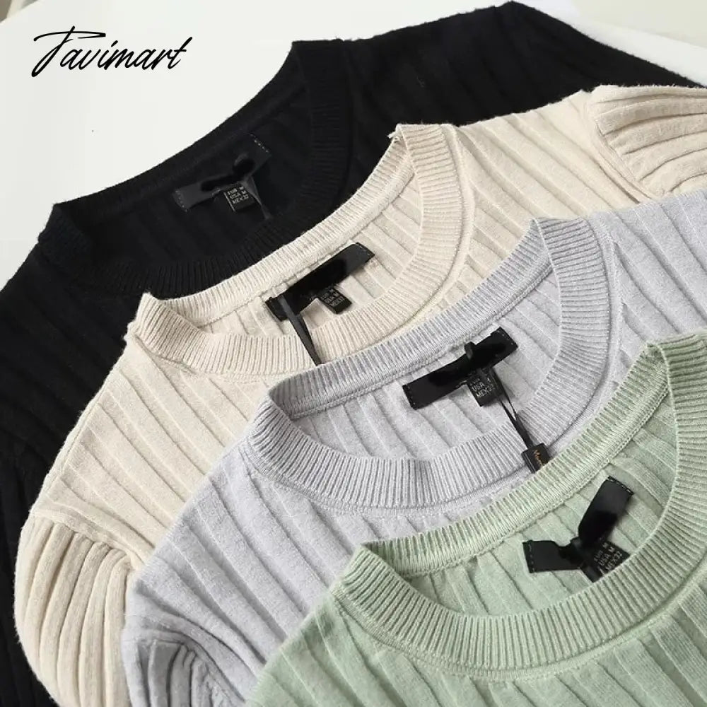 Pull Femme England Style Sweaters Women Office Lady Fashion Pullovers SImple Solid O-neck Basic Winter Sweaters Women