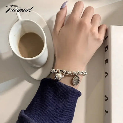 Punk Hip Hop Tag Coin Bracelet Bohemian Retro Thai Original Exquisite Unique Lucky Pendant Bracelet Ror Women Jewelry