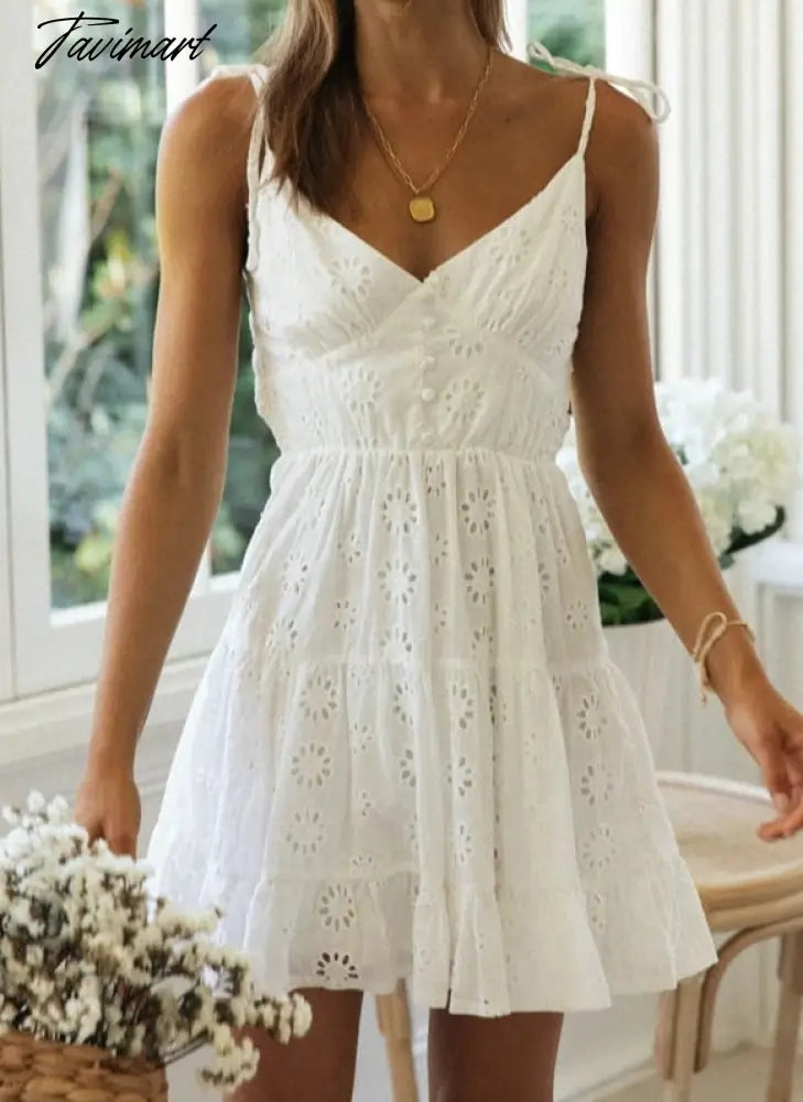 Queens Elegant Women Solid White Sleeveless Beach Bohemian Mini Dresses Ladies Strapless Cotton Boho Dress Vestidos
