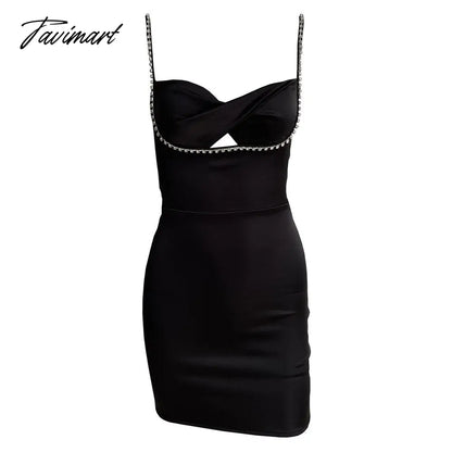 Satin Bodycon Dress Women Party Dress New Arrivals Spaghetti Strap Black Dress Sexy Prom Celebrity Club Night Dresses