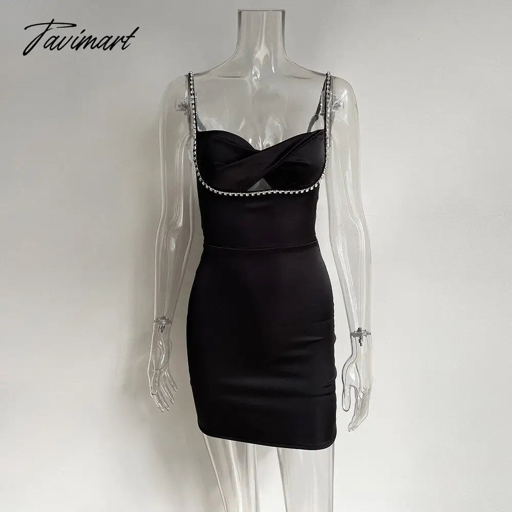 Satin Bodycon Dress Women Party Dress New Arrivals Spaghetti Strap Black Dress Sexy Prom Celebrity Club Night Dresses