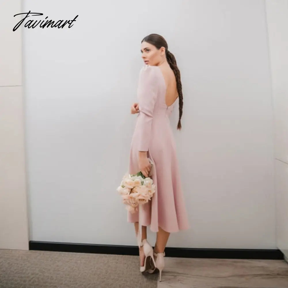 Sexy Backless A-Line White Dress High Waist Long Sleeve O Neck Zipper Elegant Folds Puff Sleeve Long Party Dresses For Women