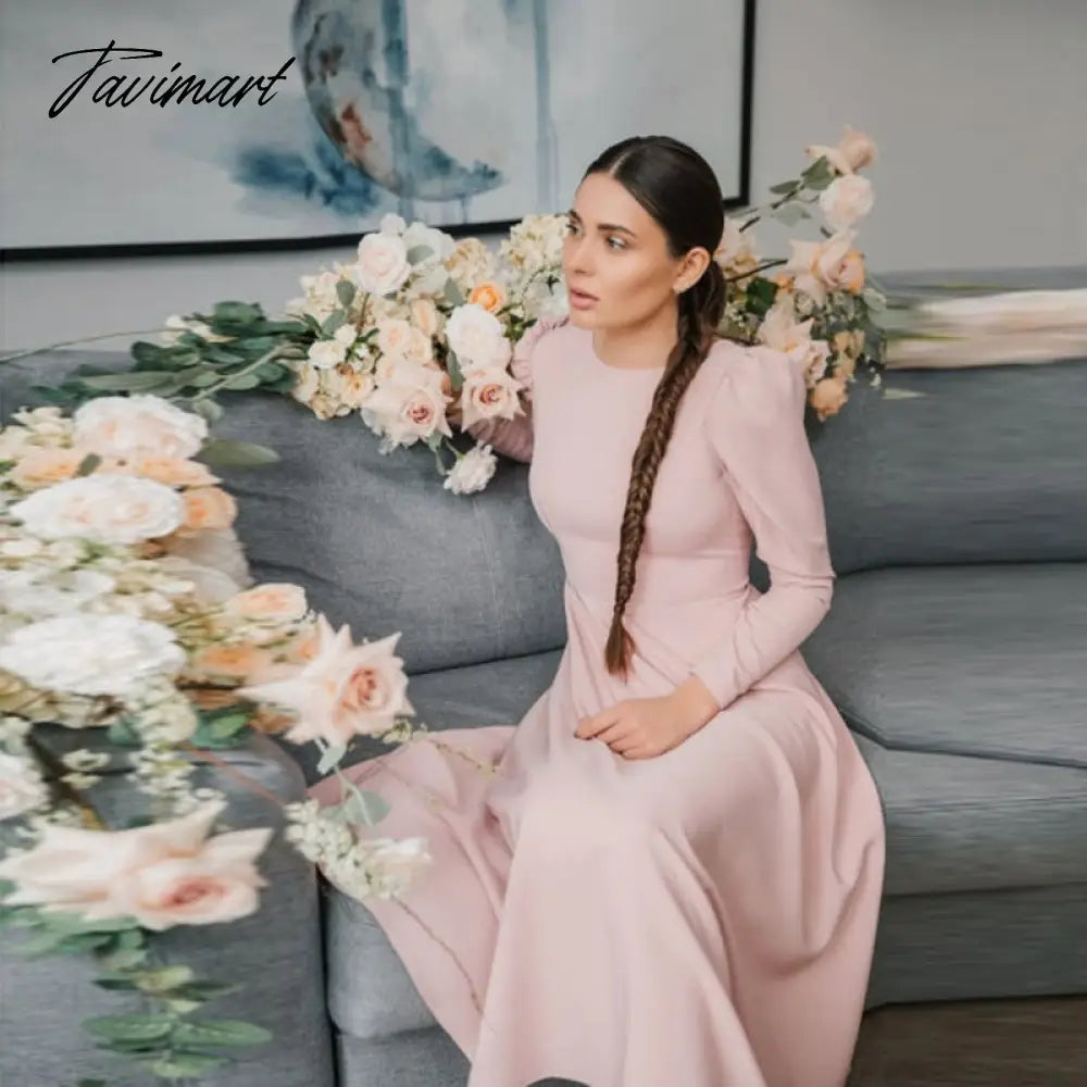 Sexy Backless A-Line White Dress High Waist Long Sleeve O Neck Zipper Elegant Folds Puff Sleeve Long Party Dresses For Women