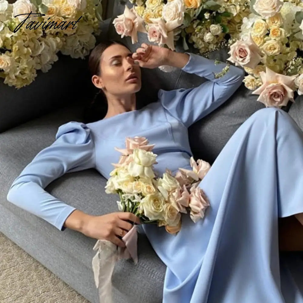Sexy Backless A-Line White Dress High Waist Long Sleeve O Neck Zipper Elegant Folds Puff Sleeve Long Party Dresses For Women