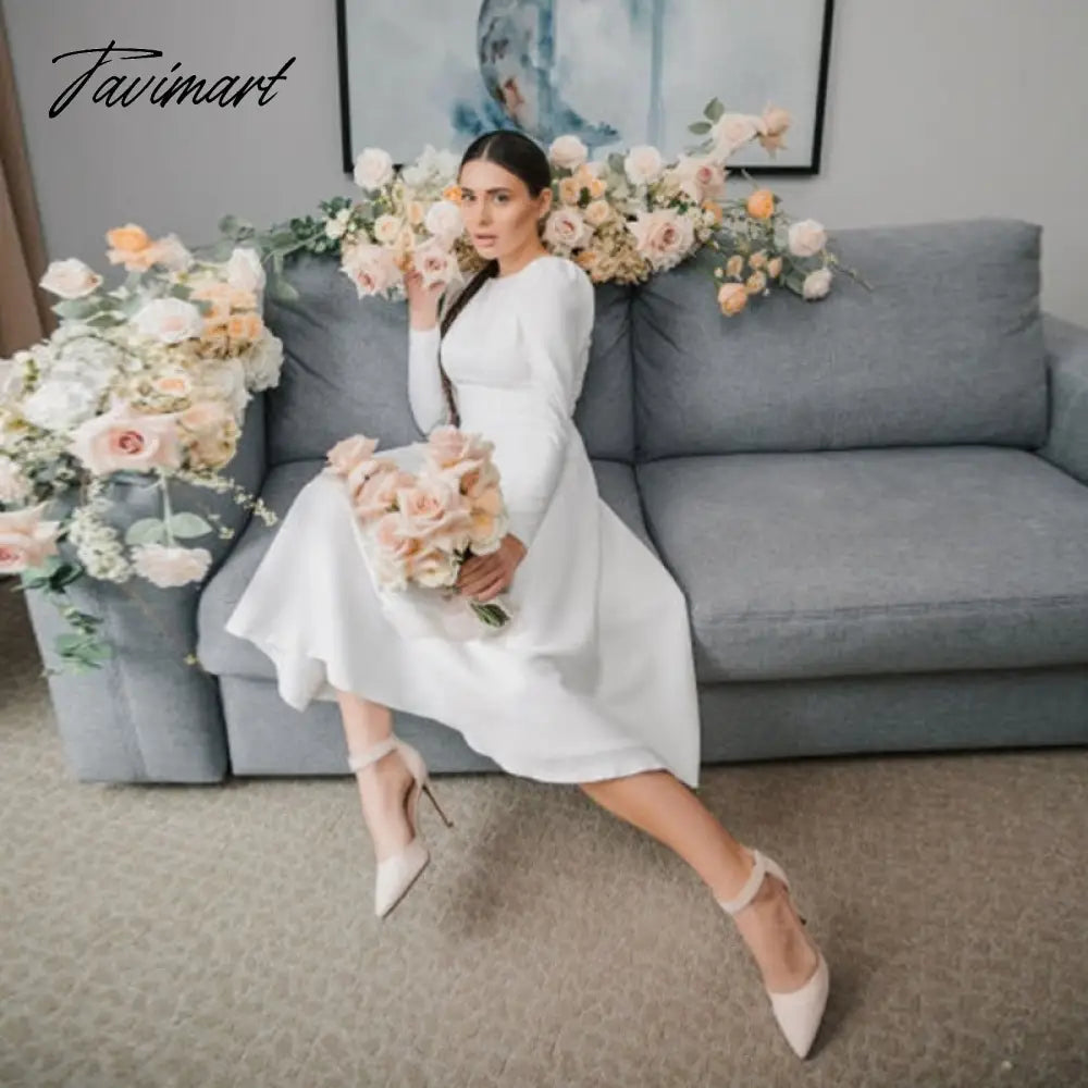 Sexy Backless A-Line White Dress High Waist Long Sleeve O Neck Zipper Elegant Folds Puff Sleeve Long Party Dresses For Women