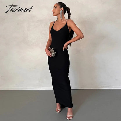 Sexy Backless Sleeveless Slim Maxi Dresses Women Solid Color Evening Night Party Club Ruffles Ruched Long Dress Y2k Outf