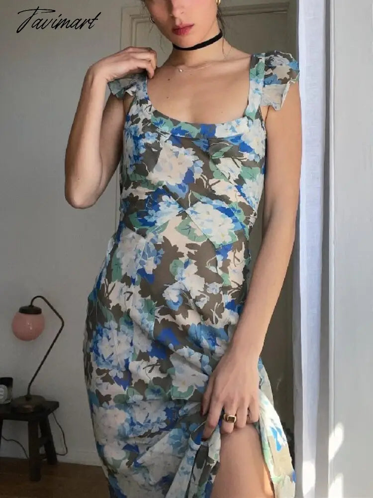 Sexy Dress for Women Backless Long Soft Dresses Sleeveless Prom Gown Vacation Fashion Skims Dress Floral Women's Summer Skirt