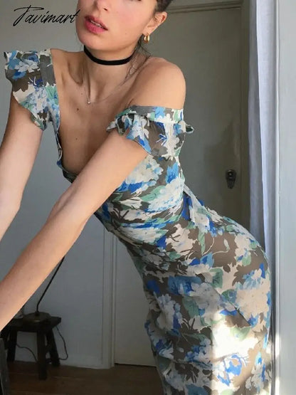 Sexy Dress for Women Backless Long Soft Dresses Sleeveless Prom Gown Vacation Fashion Skims Dress Floral Women's Summer Skirt