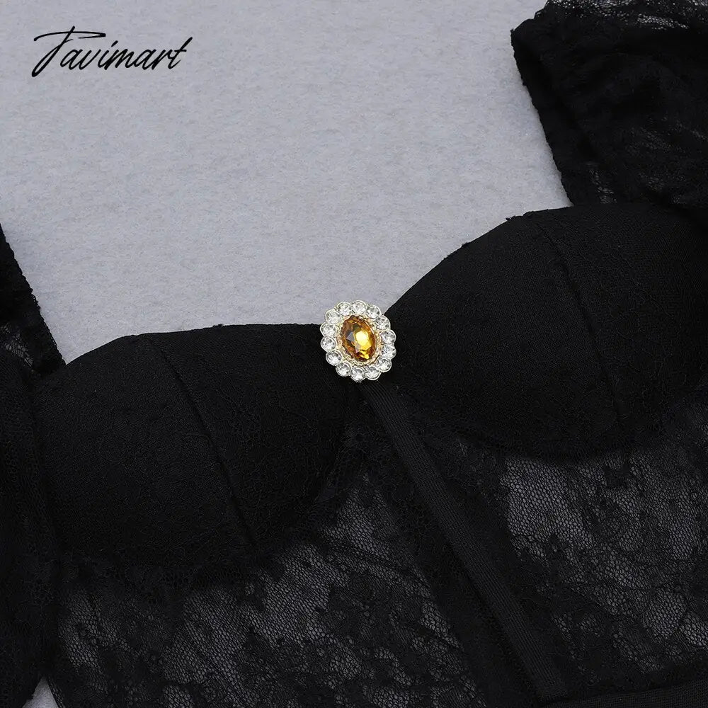 Sexy Lace Bandages Dress New Women Bodycon Patchwork Clothes Club Party Celebrity Elegant Dress