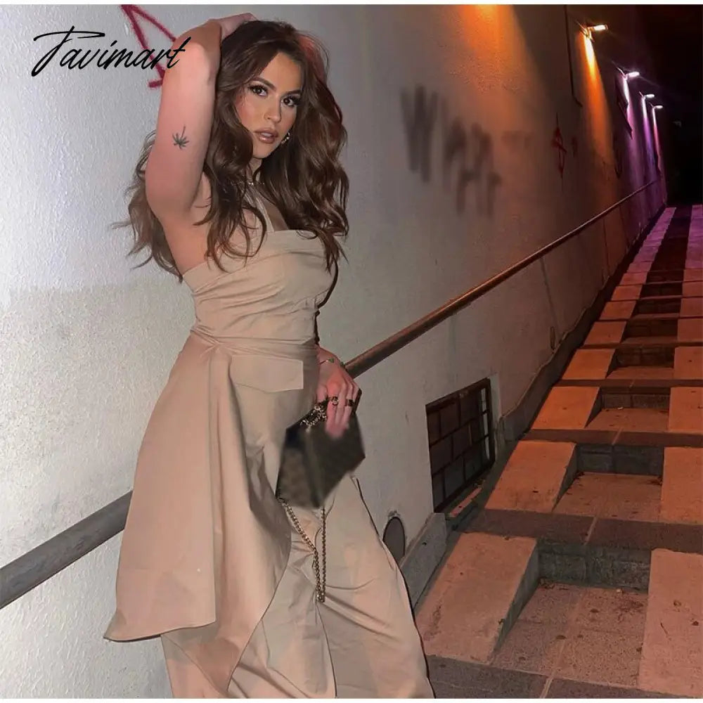 Sexy Solid Irregular Halter Tops Women Elegant Slim Pocket Strapless T-shirt Ladies Summer Fashion Chic Female Streetwear