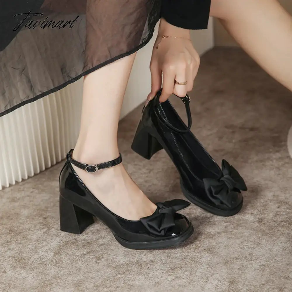 Small size thick heeled shoes, four seasons thick sole, waterproof platform, high heels, sweet and elegant women's shoes