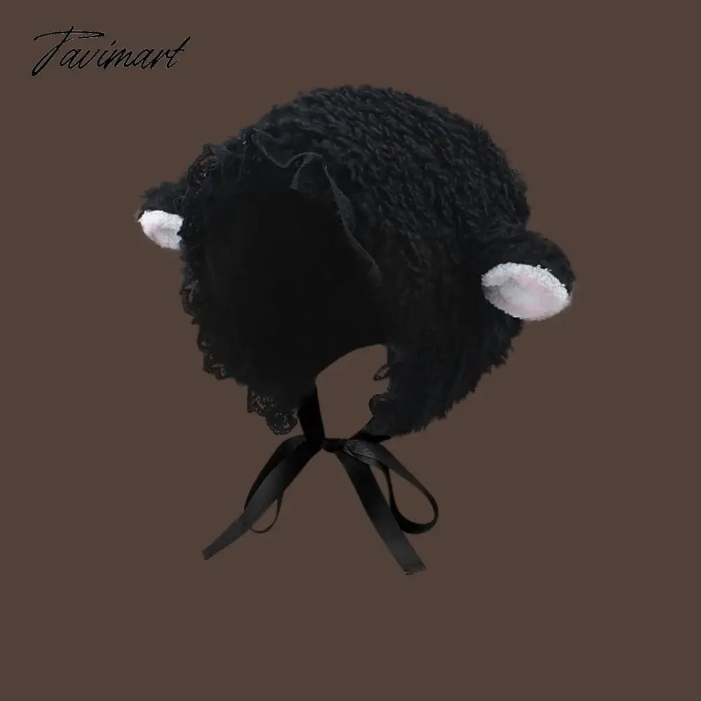 Soft Lovely Lamb Cosplay Bucket Hat Outdoors Warm Winter Outdoors Hats Cosplay Hat Fluffy Hats Fluffy Costume Hats Gift