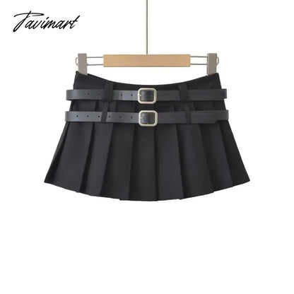 Solid Casual Women Pleated Skirt Mini Low Waist Preppy Style Kawaii Skirts Femme Streetwork Versatile Girl Falda Mujer