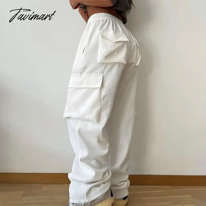 Solid Y2K Cargo Joggers Pink Pants Pocket Tracksuits Trousers Women Winter Clothes Casual Sweat Sexy Baggy Parachute Pants