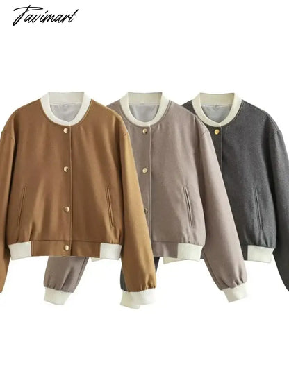 Spring Autumn Short Jacket Women Slim Long Sleeve Single Breasted Crop Top Woman Casual Jackets