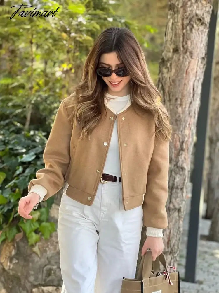 Spring Autumn Short Jacket Women Slim Long Sleeve Single Breasted Crop Top Woman Casual Jackets