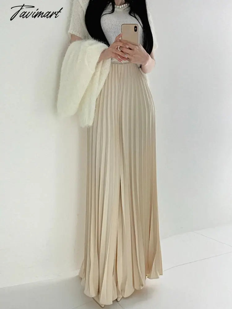 Spring New Fold Design Style Women Pants Pleated High Waist Y2k Clothes Wide Leg Casual Trousers Long Women Pantalones De Mujer