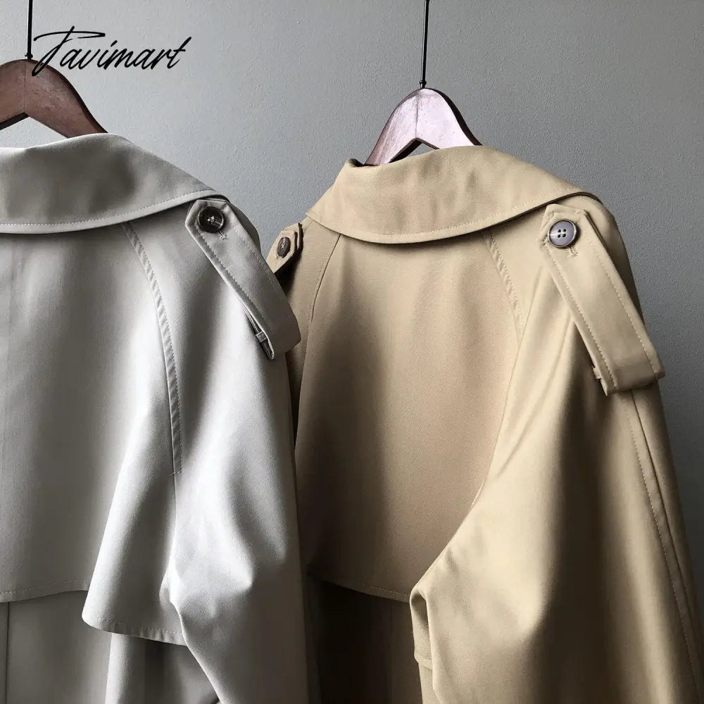 Spring Women Long Trench Coat Oversize Style Turn Down Collar Long Trench Femme Casaco Abrigo Streetwear