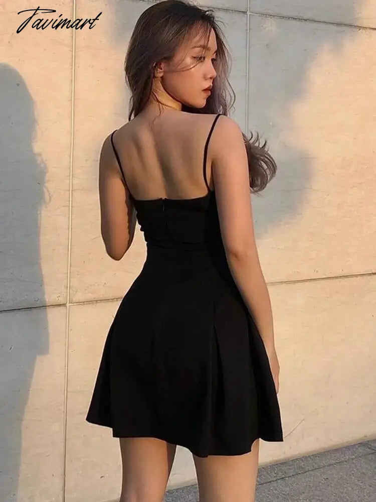 Summer A-line Mini Dress Sexy Spaghetti Strap Tube Top Backless Dress Lace-up Slim Dress Sweet Party Casual Vacation Women'