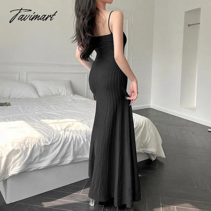 Summer Dress For Women Rib Knitted Sleeveless Sexy Long Dresses Femme Basic Beach Dress Party Vestidos Robe Mujer