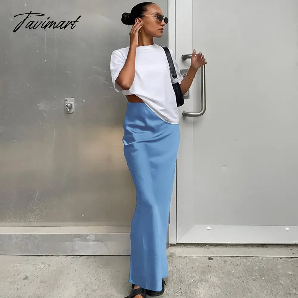 summer long satin skirt women zipper clourse maxi skirt streetwear slim fit skirt sexy women skirt party Y2k skirt